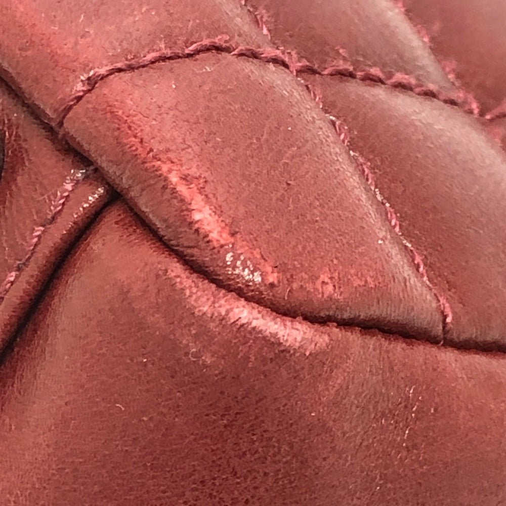 CHANEL チョコバー 2.55 カバン チェーン ショルダーバッグ 肩掛け トートバッグ ラムスキン レディース レッド