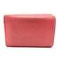 CHANEL A70796 CC Coco Mark Double-Hook Small Flap Wallet Compact Tri-Fold Wallet in Caviar Leather, Salmon Pink