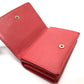 CHANEL A70796 CC Coco Mark Double-Hook Small Flap Wallet Compact Tri-Fold Wallet in Caviar Leather, Salmon Pink