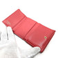 CHANEL A70796 CC Coco Mark Double-Hook Small Flap Wallet Compact Tri-Fold Wallet in Caviar Leather, Salmon Pink