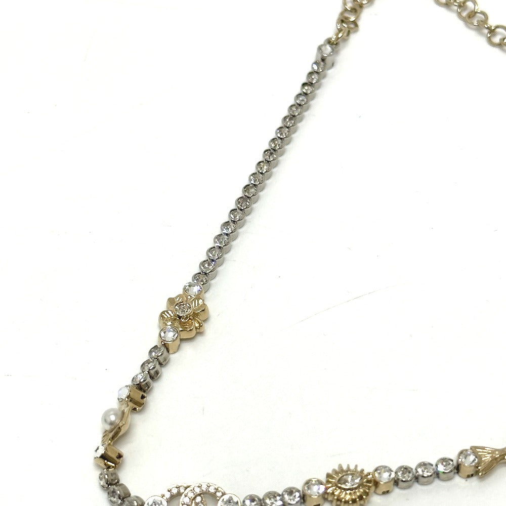 CHANEL ABE913 25Ｃ コスチューム パール & ストラス マリンテイスト ラインストーン ネックレス メタル レディース ゴールド