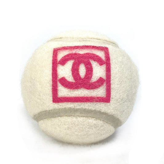 CHANEL シャネルスポーツ インテリア ココマーク CC 硬式用 ノンプレッシャーボール ボール ゴム ユニセックス ピンク×ホワイト