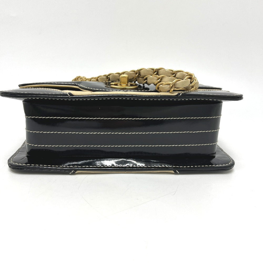 CHANEL ココマーク バイカラー チョコバー チェーン カバン バッグ 2WAYバッグ ハンドバッグ ショルダーバッグ レザー レディース ベージュ