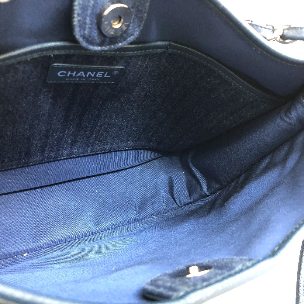 CHANEL A57641 Matelasse CC Mark 2WAY Bag Shoulder Bag Handbag Crossbody Shoulder Bag Denim blue/SilverHardware Used