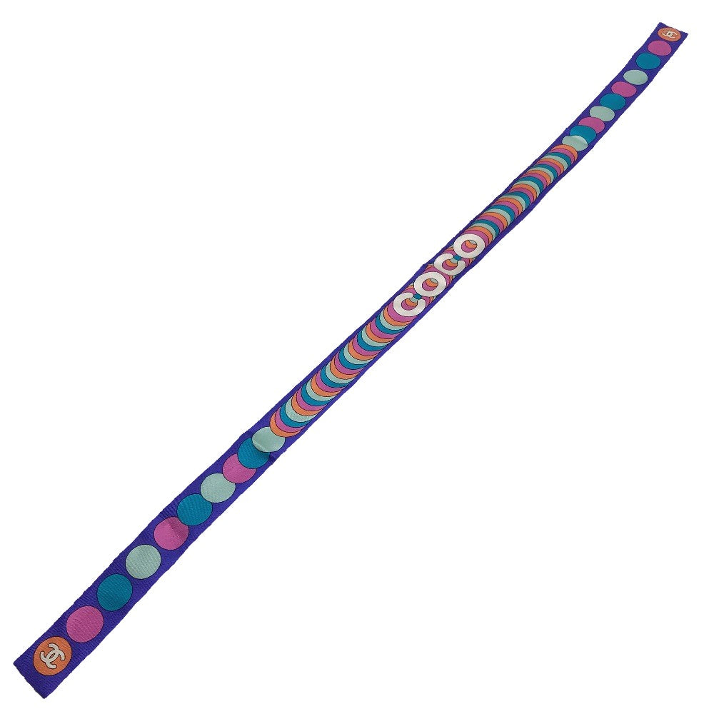 CHANEL Coco Mark Bandeau Headband, Silk Scarf, Women's, Multicolor