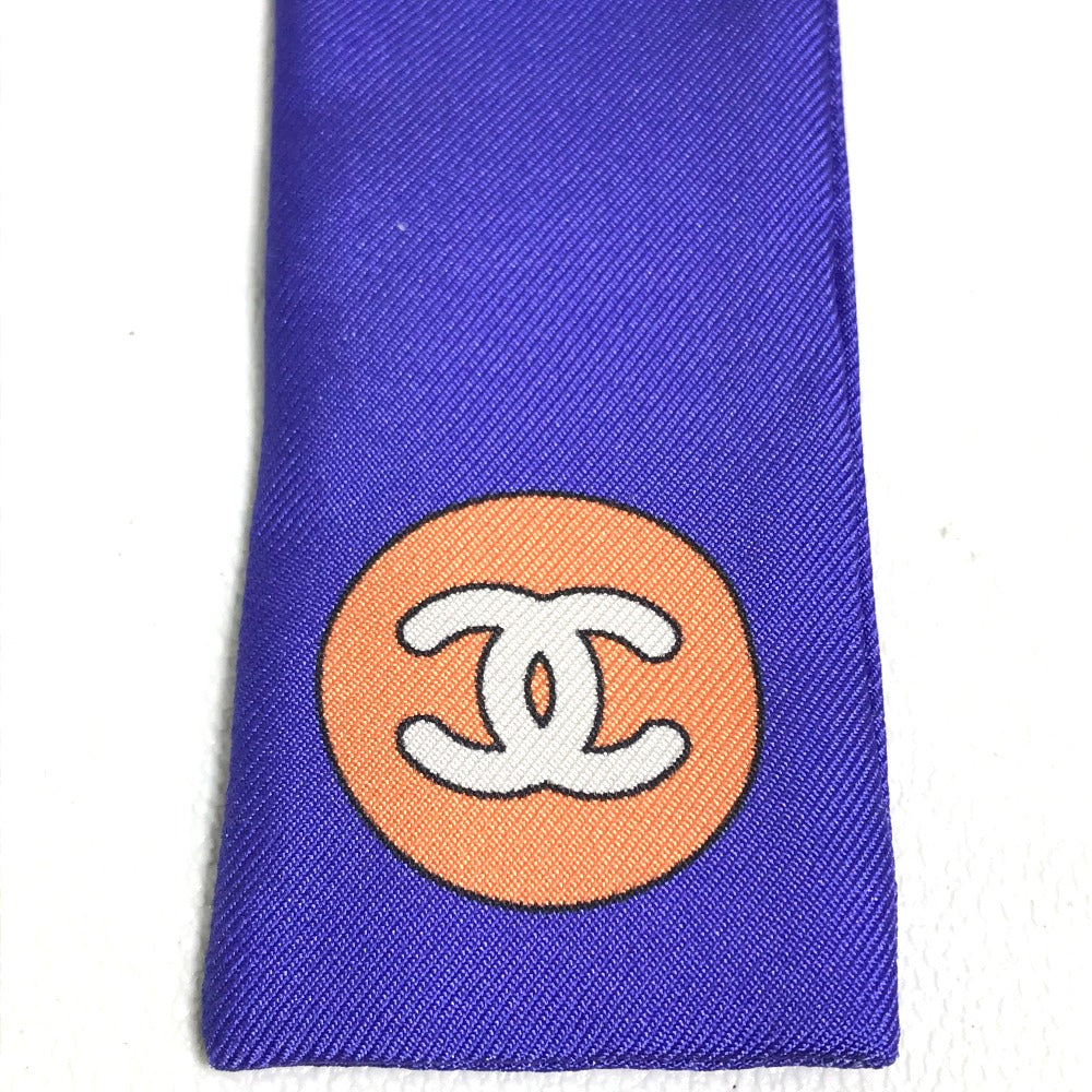 CHANEL Coco Mark Bandeau Headband, Silk Scarf, Women's, Multicolor
