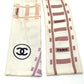 CHANEL CC Coco Mark Railroad Motif Bag Bandeau Bag Accessory Scarf Silk Women's White