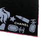 CHANEL Pop Multi-Design Fashion Accessory Large Silk Scarf for Women, Black