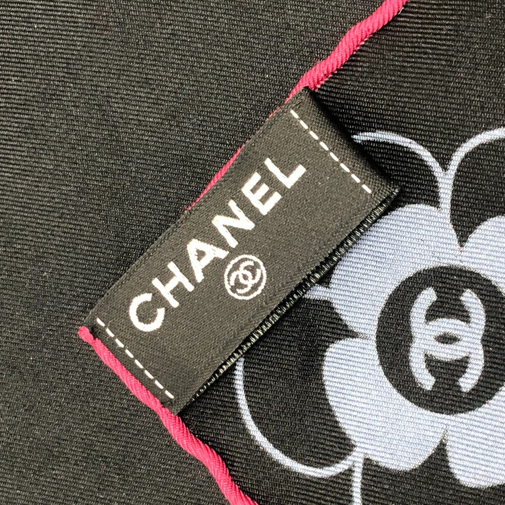 CHANEL Pop Multi-Design Fashion Accessory Large Silk Scarf for Women, Black