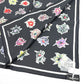 CHANEL Camelia Shawl, Stole/Shawl, Bandana, Silk Scarf, Floral Pattern Scarf silk Black Used