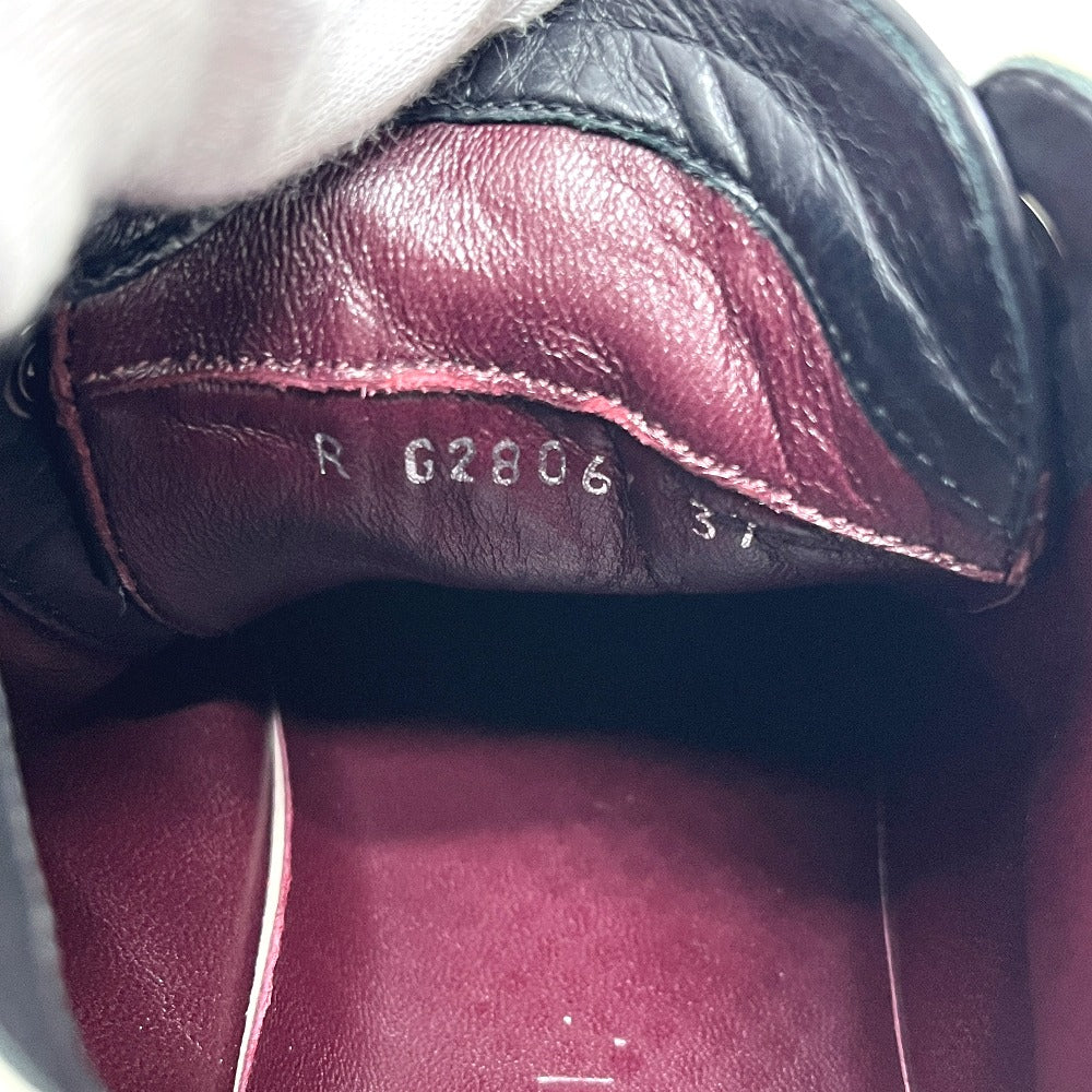 CHANEL G28067 Matelasse CC Mark Bicolor High-Cut Sneakers Shoes sneakers Leather Black/White Used