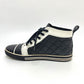 CHANEL G28067 Matelasse CC Mark Bicolor High-Cut Sneakers Shoes sneakers Leather Black/White Used