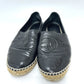 CHANEL Ｇ29762 CC Mark Espadrilles Slip-on shoes Slip-on Leather Black Used
