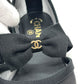 CHANEL G46701 CC Mark Ribbon Mary Jane Flat Shoes Sandals mesh Black Used