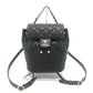 CHANEL AS4058 Matelasse Quilted Coco Mark CC Logo Chain Bag Backpack Caviar Skin Women's Black