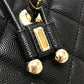 CHANEL AS4058 Matelasse Quilted Coco Mark CC Logo Chain Bag Backpack Caviar Skin Women's Black