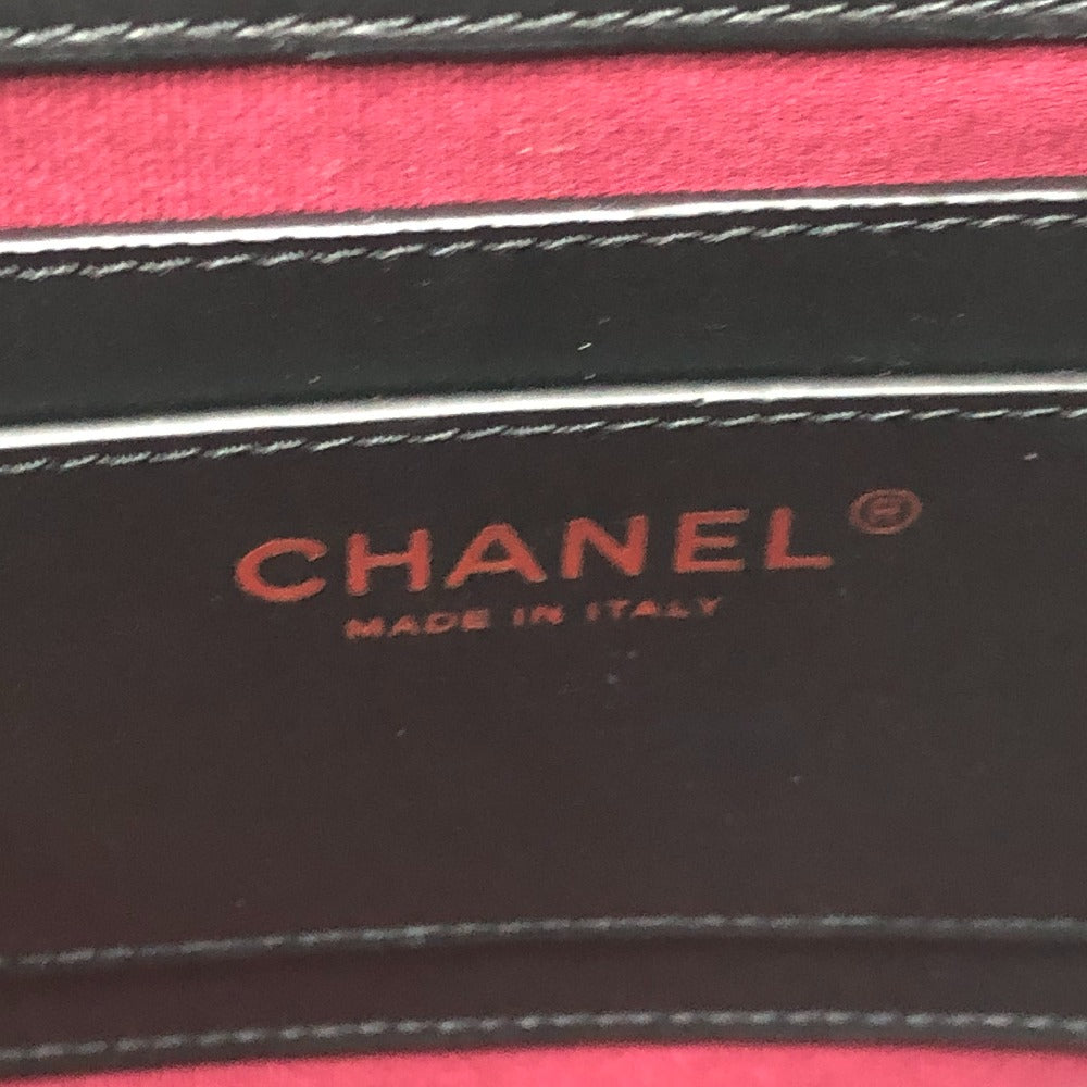 CHANEL AS4058 Matelasse Quilted Coco Mark CC Logo Chain Bag Backpack Caviar Skin Women's Black