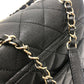 CHANEL AS4058 Matelasse Quilted Coco Mark CC Logo Chain Bag Backpack Caviar Skin Women's Black