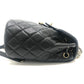 CHANEL AS4058 Matelasse Quilted Coco Mark CC Logo Chain Bag Backpack Caviar Skin Women's Black