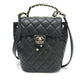 CHANEL AS4058 Backpack Matelasse Quilted Coco Mark CC Logo Chain Bag Rucksack Caviar Skin Women's Gold Hardware Black