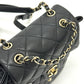 CHANEL AS4058 Backpack Matelasse Quilted Coco Mark CC Logo Chain Bag Rucksack Caviar Skin Women's Gold Hardware Black