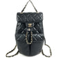 CHANEL AS3290 โลโก้ CC โคโค่ มาร์ค ควิลท์ มาตราเซ่ ควิลท์ เป้สะพายหลังโซ่ ช่องกระเป๋าคู่ กระเป๋าเป้สะพายหลัง หนังคาเวียร์ สำหรับผู้หญิง สีดำ