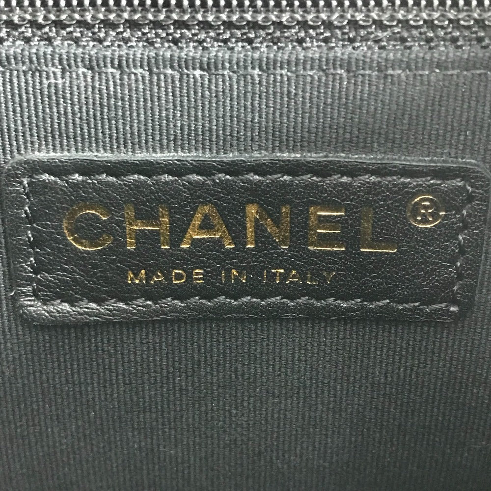 CHANEL AS3290 โลโก้ CC โคโค่ มาร์ค ควิลท์ มาตราเซ่ ควิลท์ เป้สะพายหลังโซ่ ช่องกระเป๋าคู่ กระเป๋าเป้สะพายหลัง หนังคาเวียร์ สำหรับผู้หญิง สีดำ