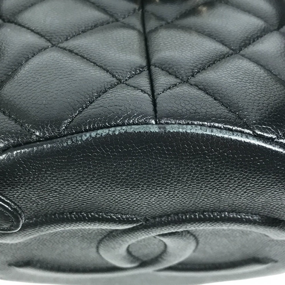 CHANEL AS3290 โลโก้ CC โคโค่ มาร์ค ควิลท์ มาตราเซ่ ควิลท์ เป้สะพายหลังโซ่ ช่องกระเป๋าคู่ กระเป๋าเป้สะพายหลัง หนังคาเวียร์ สำหรับผู้หญิง สีดำ