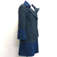 CHANEL 13K Two-Tone Long Coat, Wool, Women's, Green
