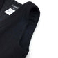 CHANEL 15C Beaded V-neck Button-front Sleeveless Knee-Length Tweed Dress in Black