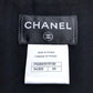 CHANEL 15C Beaded V-neck Button-front Sleeveless Knee-Length Tweed Dress in Black