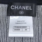 CHANEL P51624 15S ストライプ アパレル 襟付き 半袖ワンピース ひざ丈 ワンピース レディース ブラック×ホワイト
