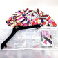 CHANEL P53088 Floral Silk Dress, Size 16C, Short Sleeve, Knee-Length, Square Neck, Multicolor