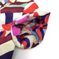 CHANEL P53088 Floral Silk Dress, Size 16C, Short Sleeve, Knee-Length, Square Neck, Multicolor
