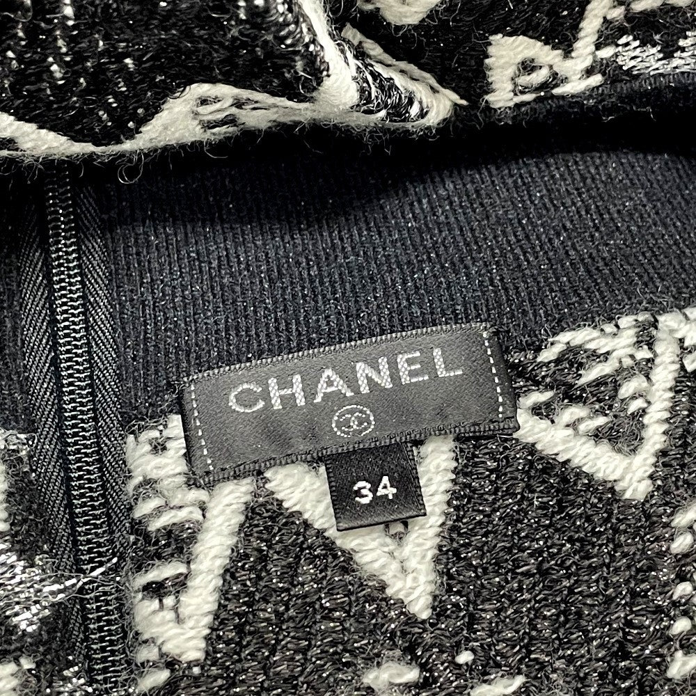 CHANEL P55435K07229 16K Side Double Zip Bottoms Skirt Wool/Cashmere Women's Black