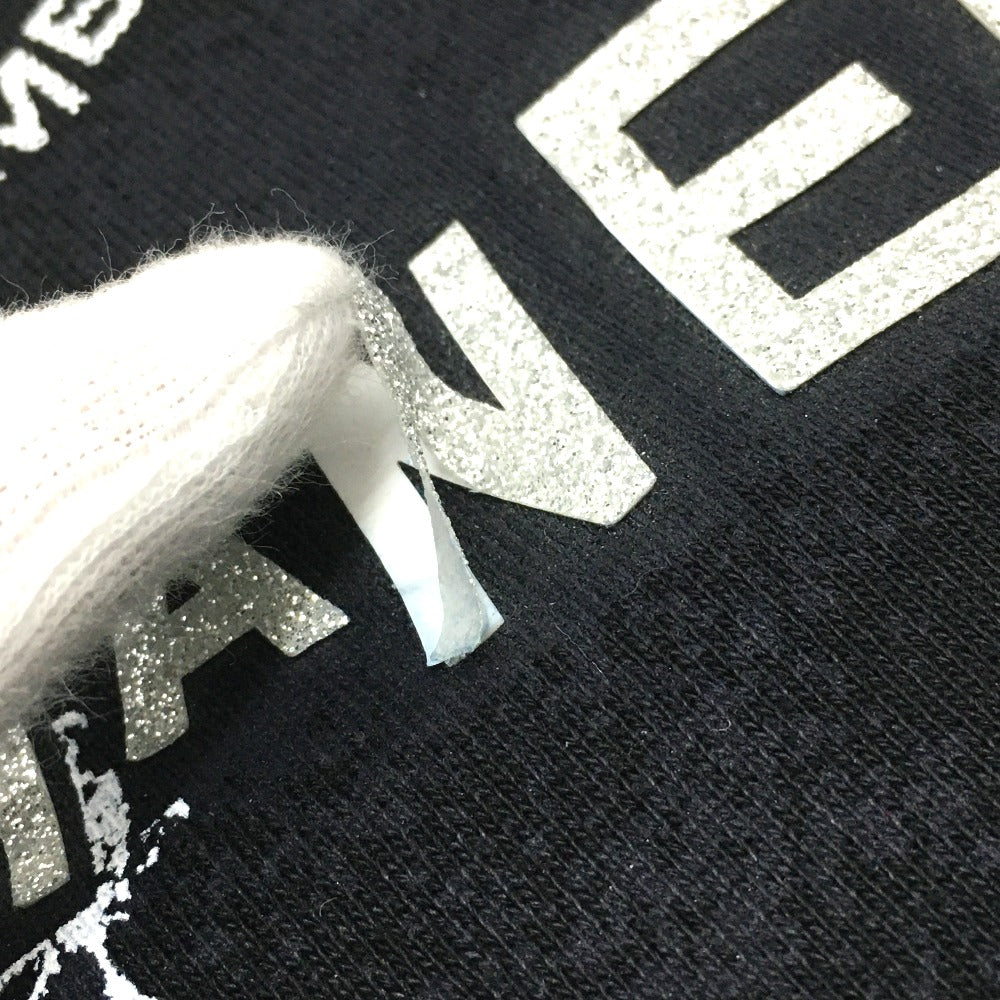 CHANEL P63299 Graffiti CC Logo 20P Sweatshirt, Long Sleeve Zip-Up Hoodie, Cotton, Women's, Black