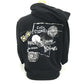 CHANEL P63299 Graffiti CC Logo 20P Sweatshirt, Long Sleeve Zip-Up Hoodie, Cotton, Women's, Black