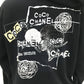 CHANEL P63299 Graffiti CC Logo 20P Sweatshirt, Long Sleeve Zip-Up Hoodie, Cotton, Women's, Black