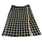 CHANEL P70539 Check Tweed Chain Skirt, 21SS, Silk, Women's, Black/Beige