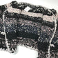 CHANEL P73552 CC Coco Mark Tweed Pearl Long Sleeve Jacket, Size 22B, Wool, Women's, Black/White/Light Pink