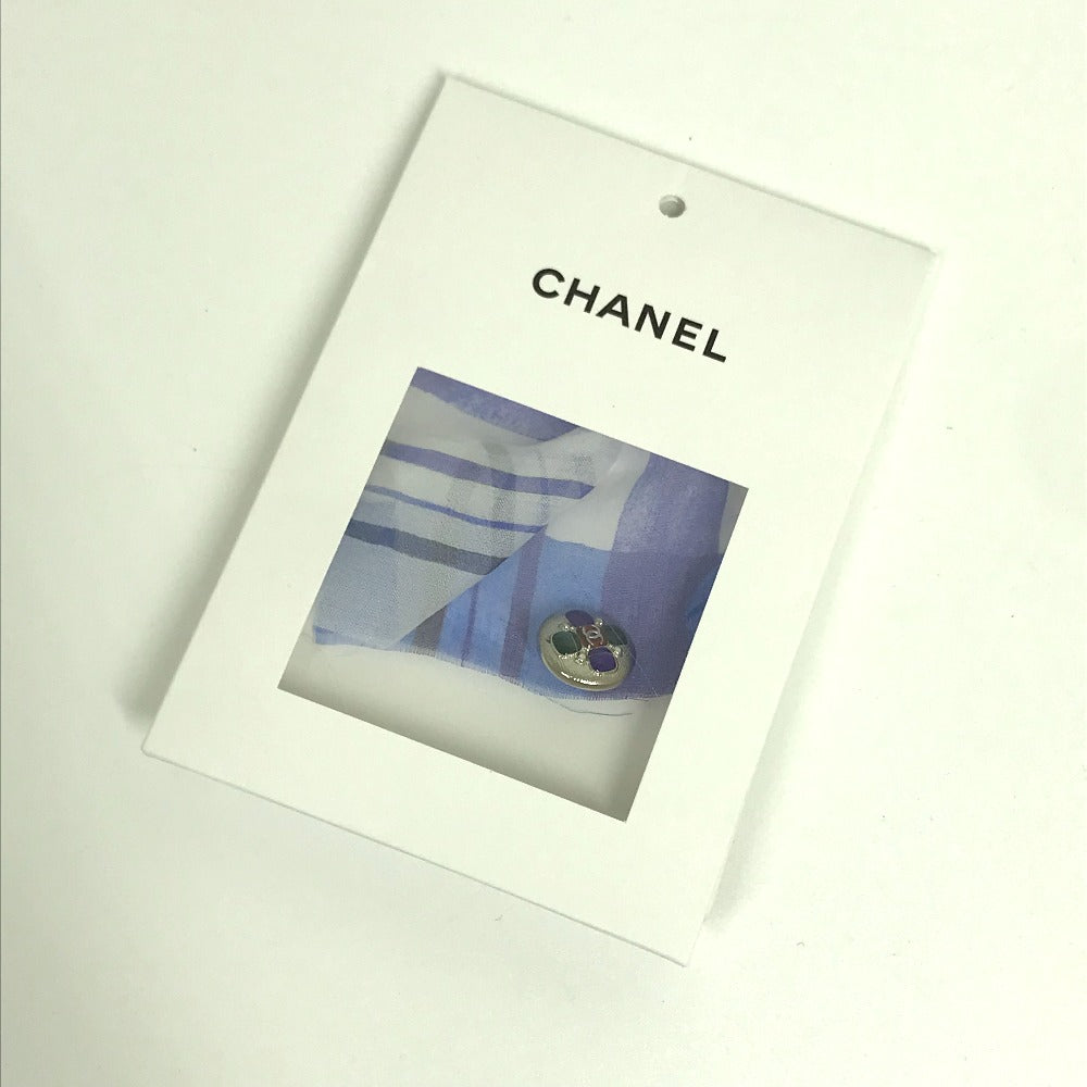 CHANEL P74508 CC ココマーク プリント モスリン トップス アパレル カットソー 長袖 ブラウス シルク レディース ホワイト