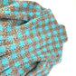 CHANEL P73646 Coco Mark CC Beaded Rhinestone Button Mixed Tweed 22K Wool Long Coat Women's Blue