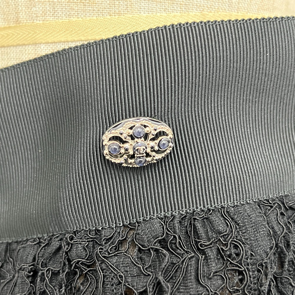 CHANEL P45546 13P 総レース ハーフパンツ CC ココマーク ショートパンツ ボトムス パンツ レーヨン レディース ブラック
