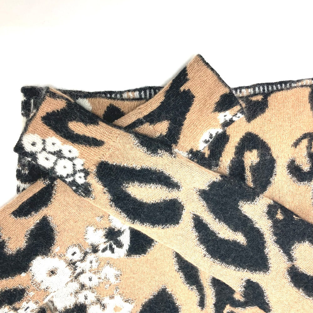 CHANEL P75361 23A ココマーク レオパード 豹 ヒョウ柄 ニット セーター 長袖 アパレル セーター カシミヤ レディース ブラウン