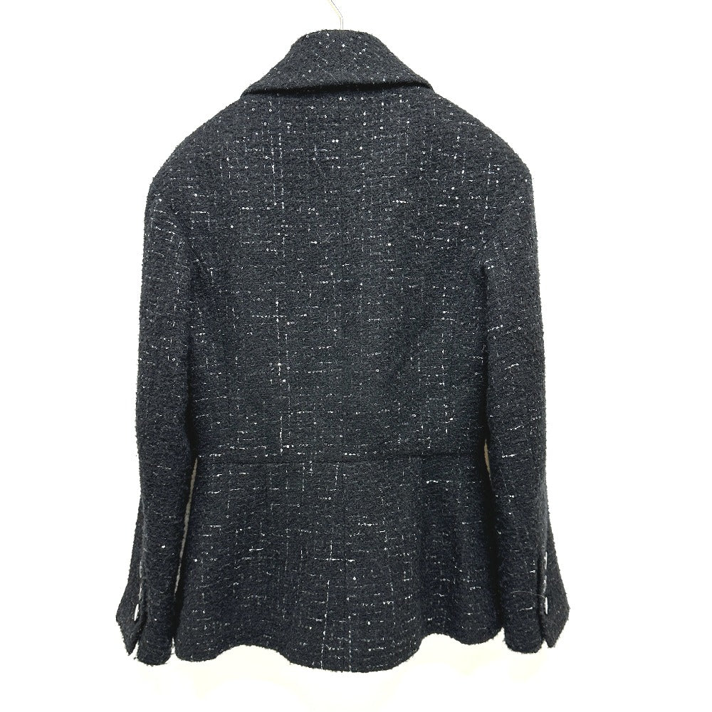 CHANEL P78012 24B Glitter Tweed apparel Jacket tweed Black Used