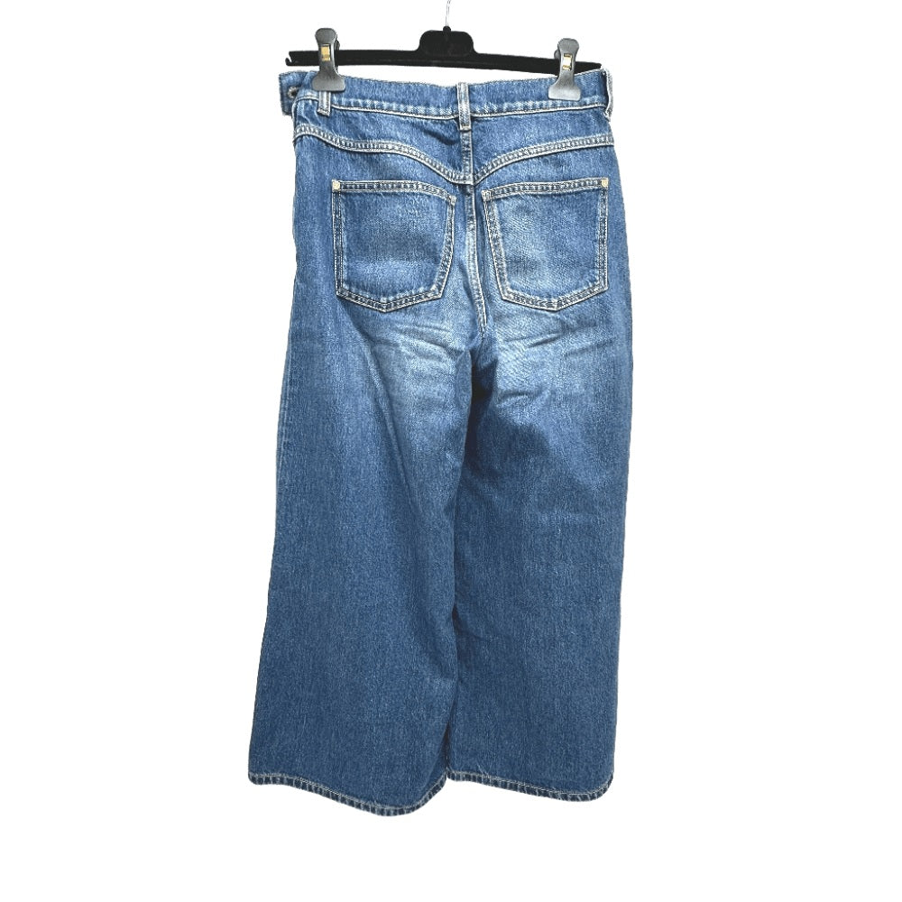 CHANEL P78312 24K ワイド アパレル デニムパンツ デニム レディース ブルー