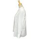 CHANEL P59362 18A Rhinestone Button Ruffle Apparel Blouse, Long Sleeve, Cotton, Women's, White