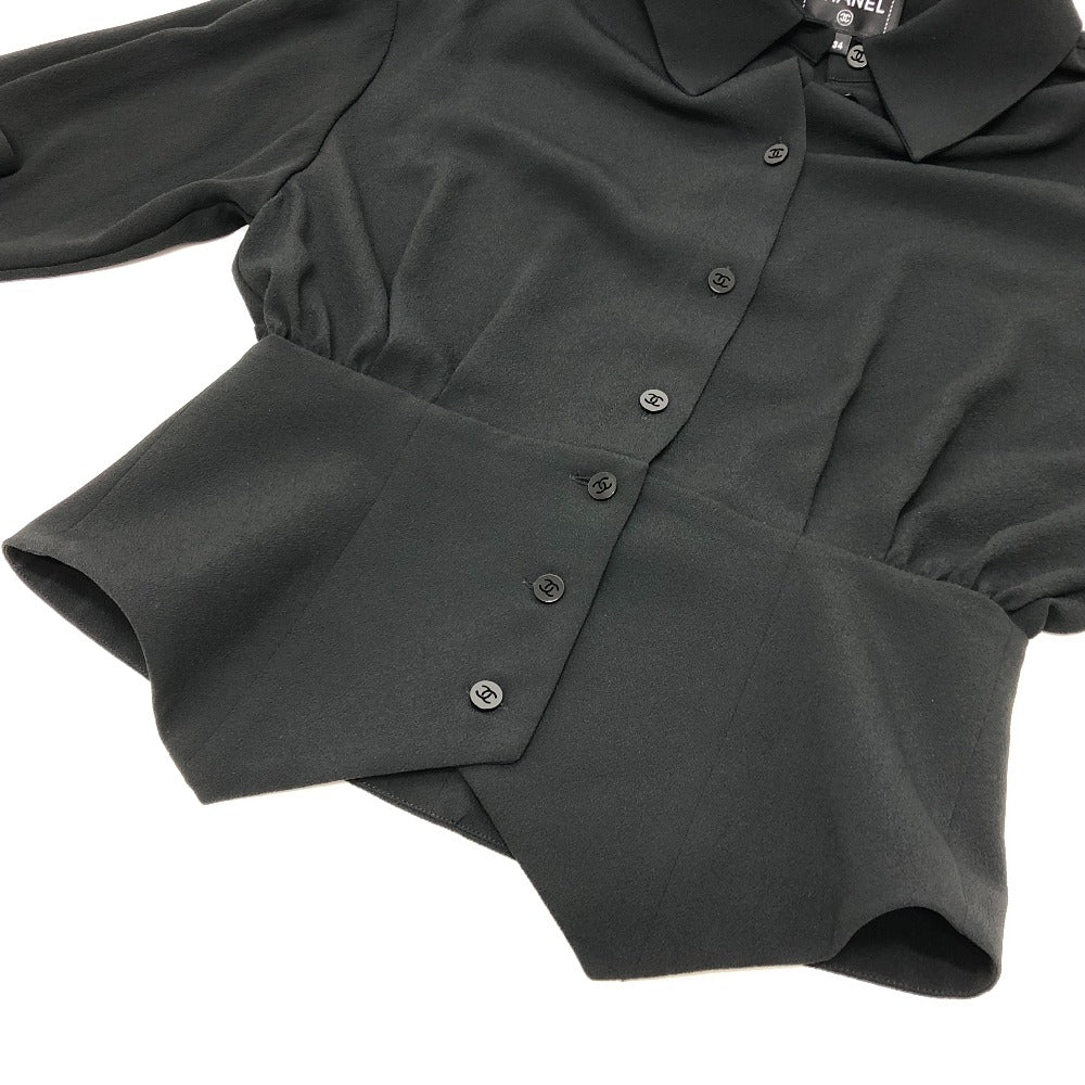 CHANEL P80340 2025/26 Fall/Winter Pre-Collection Apparel Tops Long Sleeve Cashmere Blouse Black