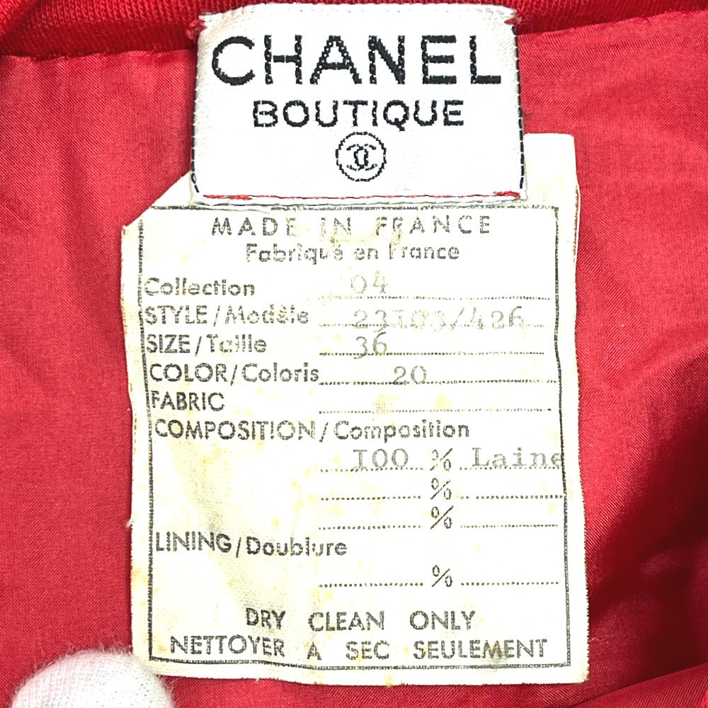 CHANEL ココマーク ヴィンテージ アパレル ワンピース ファブリック レディース レッド