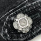 CHANEL P77615 24AW ビジュー グリポアボタン ウォッシュドデニム フリル アパレル ベスト ジャケット デニム レディース ブラック